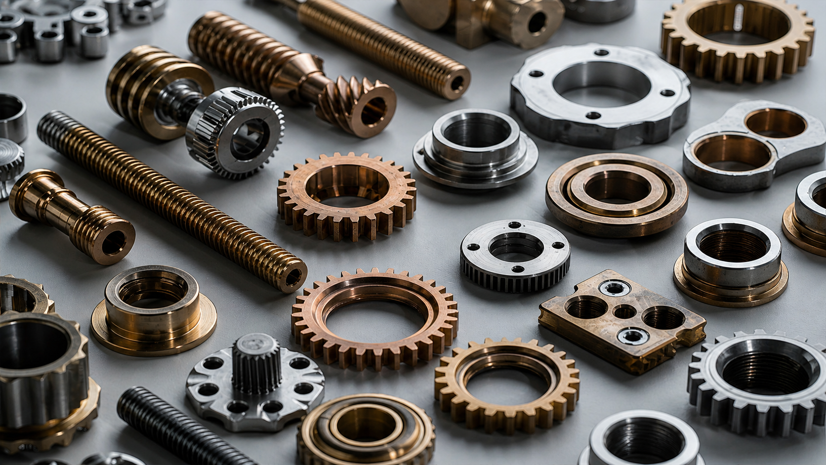 Precision metal parts with copper and steel surface finishes